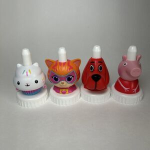 Set Of 4 Good 2 Grow Spouts Topper Peppa Pig Clifford Cat Gabby’s Dollhouse Cake